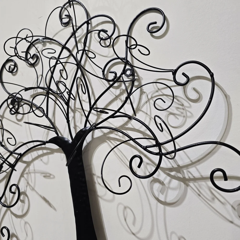 Black Metal Tree Wall Art, 18x16x3 - Picture 15 of 16